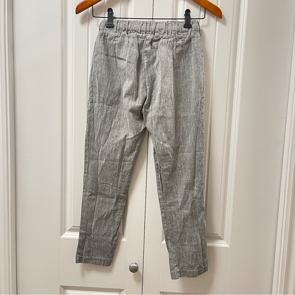 Grey Drawstring Linen Pants - XS - Picture 5 of 13
